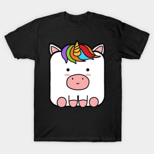 Kawaii Square Unicorn T-Shirt